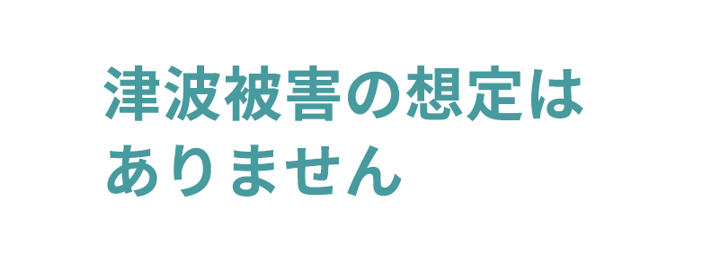 津波被害の想定はありません